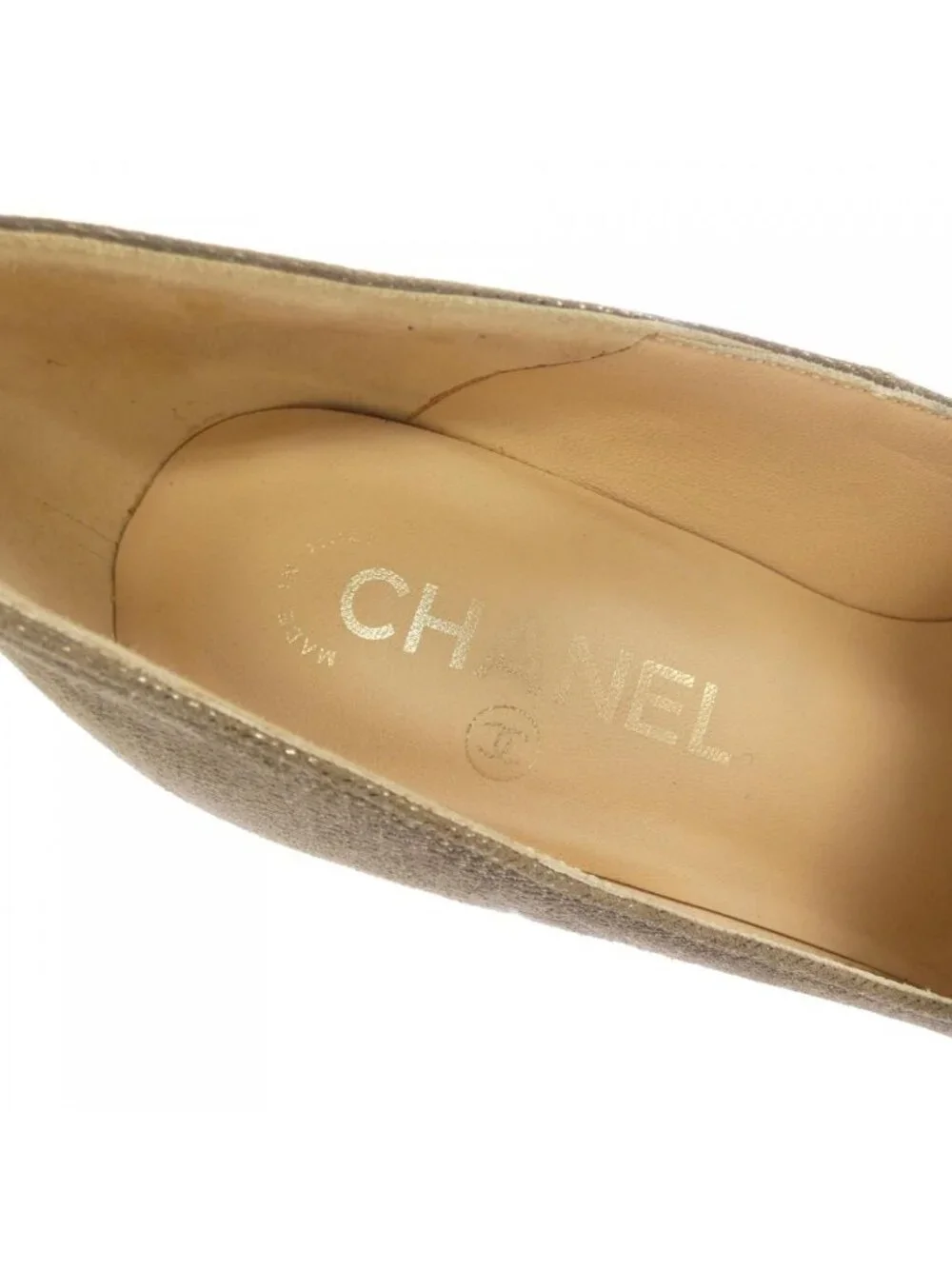 Chanel Pumps Heel Khaki